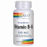 Solaray Vitamin B-6 Timed Release VegCaps 100 mg Perspective: Main