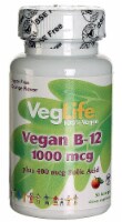 VegLife  Vegan B12 plus Folic Acid   Orange Perspective: Main
