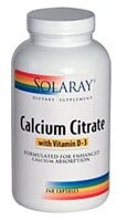 Solaray Calcium Citrate with Vitamin D-3