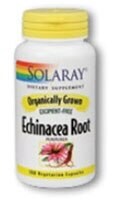 Solaray Organically Grown Echinacea Root Vegetarian Capsules 450mg Perspective: front
