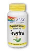 Solaray Organically Grown Feverfew Vegetarian Capsules 380 mg Perspective: front