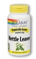 Solaray Organically Grown Nettle Leaves Vegetarian Capsules Perspective: front
