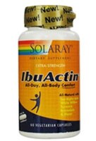 Solaray IbuActin Vegetarian Capsules Perspective: front