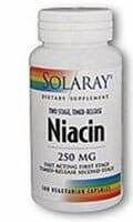 Solaray Timed Release Niacin Capsules 250 mg Perspective: front