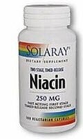 Solaray Timed Release Niacin Capsules 250 mg Perspective: front