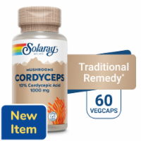 Solaray® Organically Grown Fermented Cordyceps Mushroom Veggie Capsules 1000mg Perspective: Main