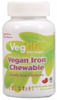 VegLife  Vegan Iron Chewable   Berry Perspective: Main
