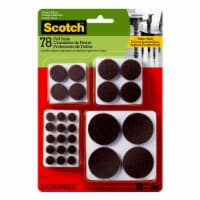 3M Scotch™ Round Felt Multi Pack Pads - Brown