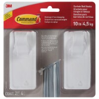 Command® White Curtain Rod Hooks Perspective: Main