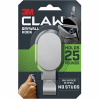 3M Claw 25 Lb. Silver Drywall Hook 3DH25SLV-1ES Perspective: Main