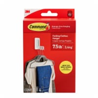 Command™ Folding Clothes Hanger 1 Hook 4 Strips Perspective: Main