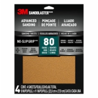 3M SandBlaster 80 Grit Sanding Sheets - 4 Pack Perspective: Main