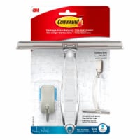 Command™ Bath Squeegee and Satin Nickel Hook