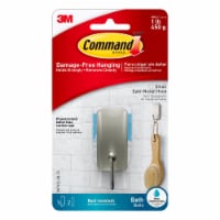 Command™ Bath Satin Silver Nickel Hook