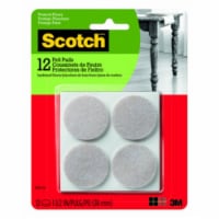 3M Scotch Round Felt Pads - Gray