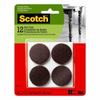 Scotch™ Round Felt Pads - Brown