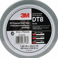 3m Duct Tape,Silver,1 7/8 in x 60 yd,8 mil  DT8