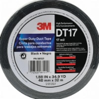 3m Duct Tape,Black,1 7/8 in x 35 yd,17 mil  DT17