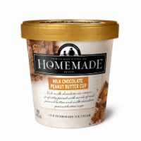 Homemade Brand Milk Chocolate Peanut Butter Cup Ice Cream Perspective: Main