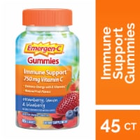 Emergen-C Adult Vitamin Immune Support Strawberry Lemon Blueberry Gummies Perspective: Main