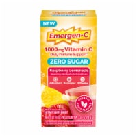 Emergen-C Zero Sugar Immune Support Powder Raspberry Lemonade Flavor Perspective: Main