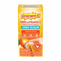 Emergen-C Zero Sugar Powder for Daily Immune Support Tropical Citrus Flavor Perspective: Main