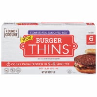 Pound of Ground® Burger Thins™ Frozen Steakhouse Seasoned Beef, 16 oz Perspective: Main