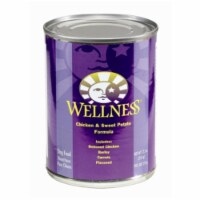 Wellpet OM08912 12-12.5 oz Wellness Chicken and Sweet Potato Canned Dog Food