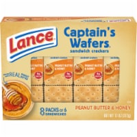 Lance Sandwich Crackers Captain's Wafers Peanut Butter and Honey