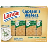 Lance Sandwich Crackers Captain's Wafers Cream Cheese And Chives 8 Packs Perspective: Main
