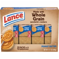 Lance Sandwich Crackers Made With Whole Grain Crackers Peanut Butter Perspective: Main