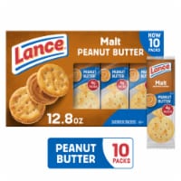 Lance Sandwich Crackers Malt With Peanut Butter 10 Individually Wrapped Packs Perspective: Main