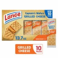 Lance Sandwich Crackers Captain's Wafer Grilled Cheese 10 Individual Packs Perspective: Main