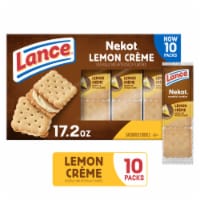Lance Sandwich Cookies Nekot Lemon Creme 10 Individually Wrapped Packs Perspective: Main