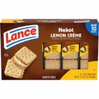Lance Sandwich Cookies Nekot Lemon Creme 10 Individually Wrapped Packs Perspective: Main
