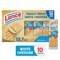 Lance Sandwich Crackers Captain's Wafers White Cheddar 10 Individual Packs Perspective: Main