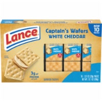 Lance Sandwich Crackers Captain's Wafers White Cheddar 10 Individual Packs Perspective: Main
