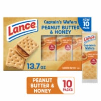 Lance Sandwich Crackers Captain's Wafers Peanut Butter And Honey 10 Packs Perspective: Main