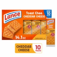 Lance Sandwich Crackers ToastChee Cheddar 10 Individually Wrapped Packs Perspective: Main