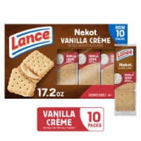 Lance Sandwich Cookies Nekot Vanilla Creme 10 Individually Wrapped Packs Perspective: Main