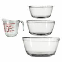 Anchor Hocking 4-Piece Mixing Bowl and Measuring Cup Set
