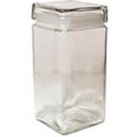 Anchor Hocking Square Glass Jar with Metal Lid