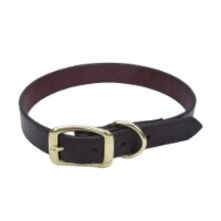 Coastal Pet 3812-18 Latigo Leather Town Dog Collar with Solid Brass Hardware - 0.75 x 18 in.