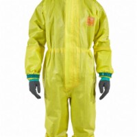 Microchem Coveralls,2XL,Yellow,Non-Woven Lam,PK6 YE30-W-92-122-06