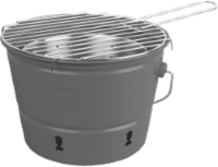 Coleman Party Pail Charcoal Grill Gray 82 sq in Fred Meyer