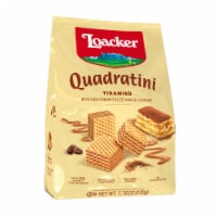 Loacker Quadratini Tiramisu Bite Sized Cream Filled Wafer Cookies Perspective: Main