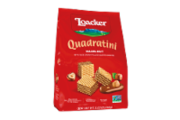 Loacker Quadratini Hazelnut Bite Sized Cream Filled Wafer Cookies Perspective: Main