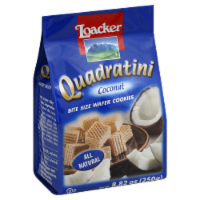 Loacker Quadratini Coconut Bite Size Wafer Cookies Perspective: Main