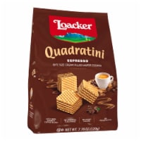 Loacker Quadratini Espresso Bite Sized Cream Filled Wafer Cookies