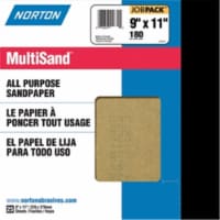 Norton MultiSand 11 in. L x 9 in. W 180 Grit Aluminum Oxide All Purpose Sandpaper 25 pk -